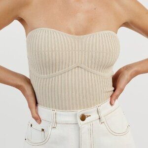 DISSH RAVEN STONE KNIT BANDEAU